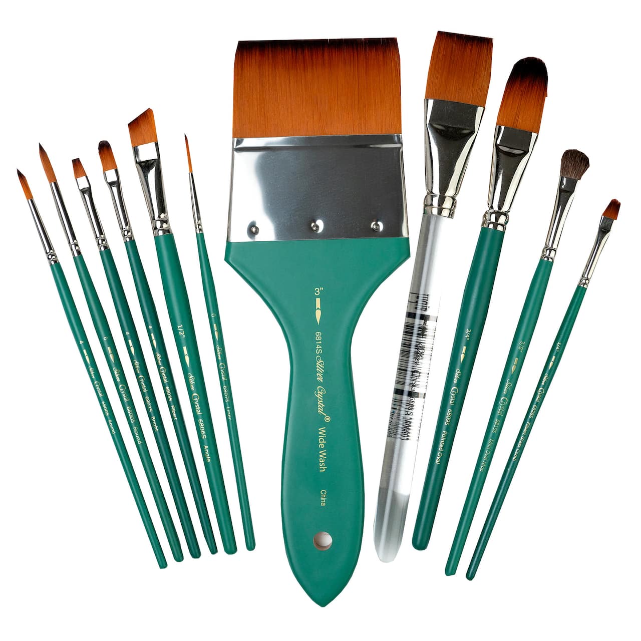 Silver Brush Limited Crystal™ 11 Piece Variety Brush Set